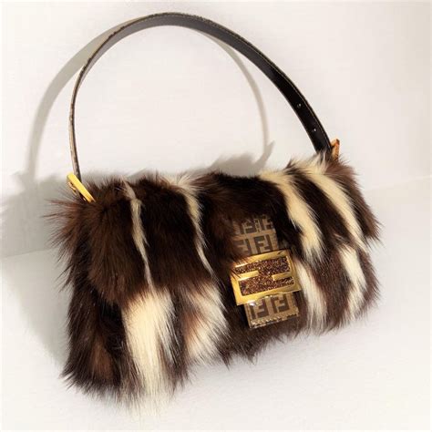 shearling fendi baguette|fendi baguette bag price.